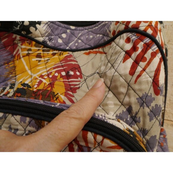 Vera Bradley Quilted Painted Feathers Campus Tech Backpack 16 x 12 x 6 Large main image 5